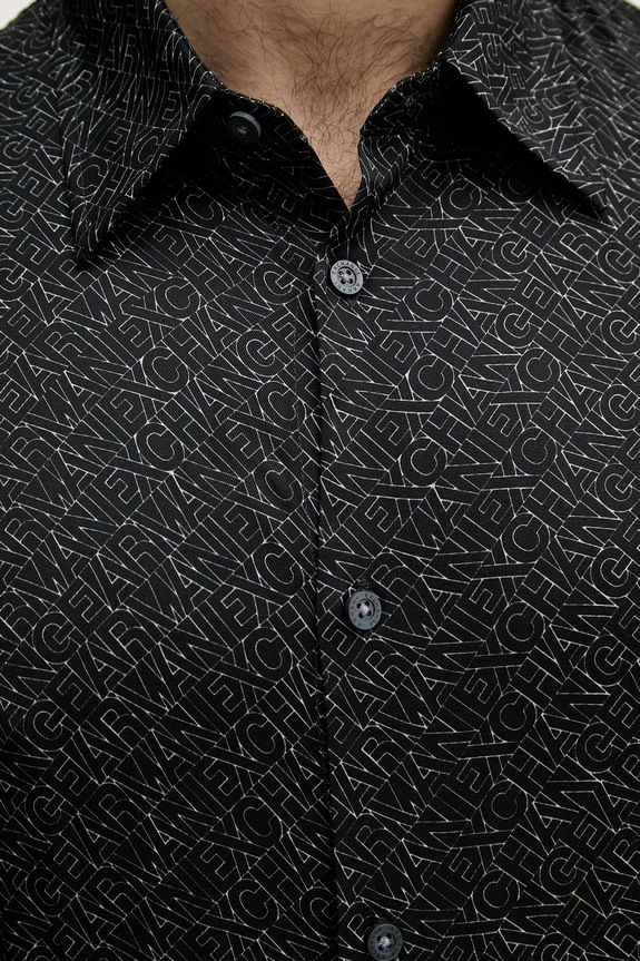 Armani Exchange košeľa pánska z viskózy XM002280.AF13235 čierna