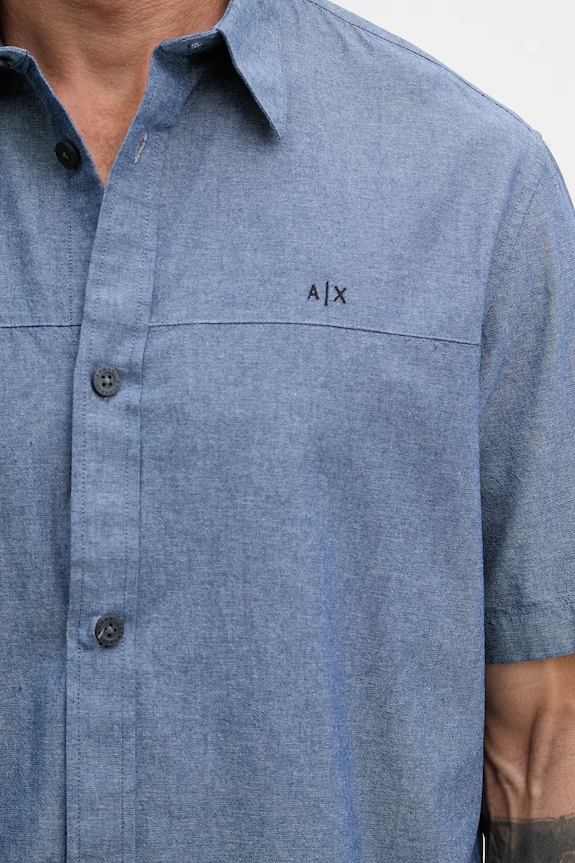 Armani Exchange košeľa pánska bavlnená XM002283.AF22712 modrá