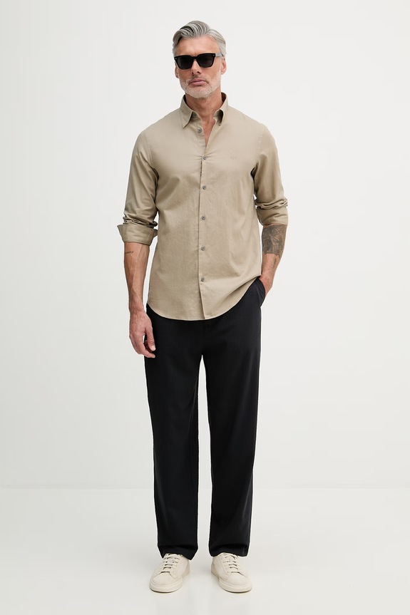 Armani Exchange košeľa pánska XM002290.AF22863 béžová SS26