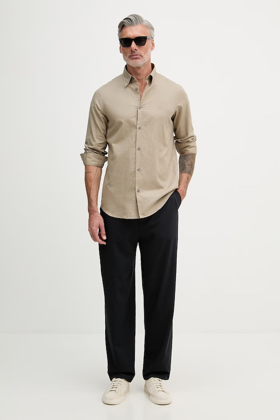 Armani Exchange košeľa pánska XM002290.AF22863 béžová SS26