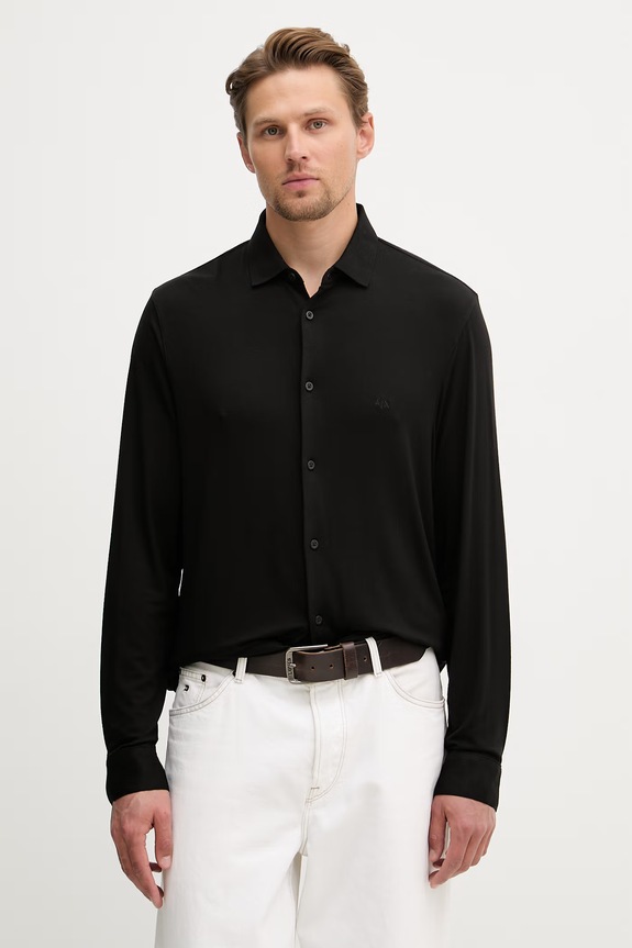 Armani Exchange Camicia da uomo nero XM002370.AF21936
