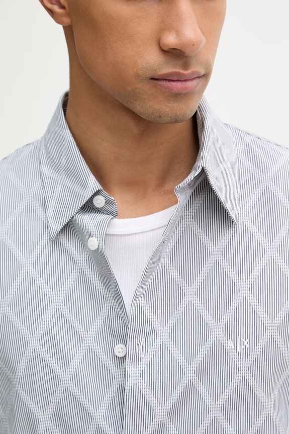 Armani Exchange koszula męska bawełniana XM002812.AF24577 szary