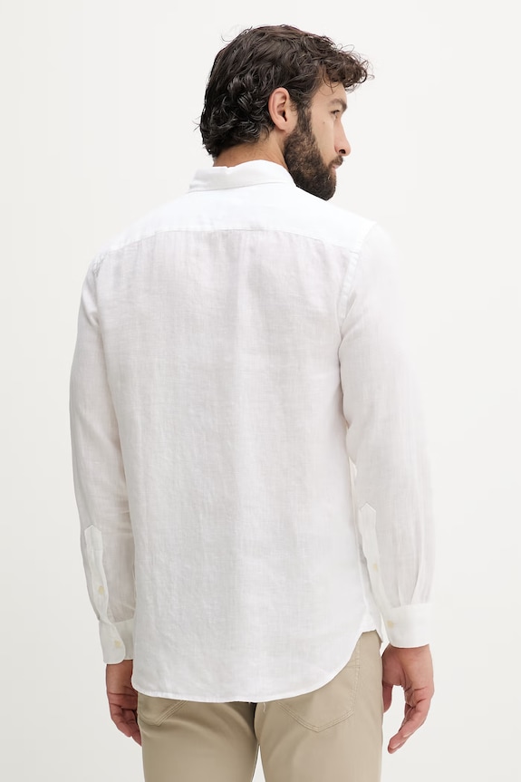 Abbigliamento Tommy Hilfiger camicia da uomo in lino MW0MW41530 beige