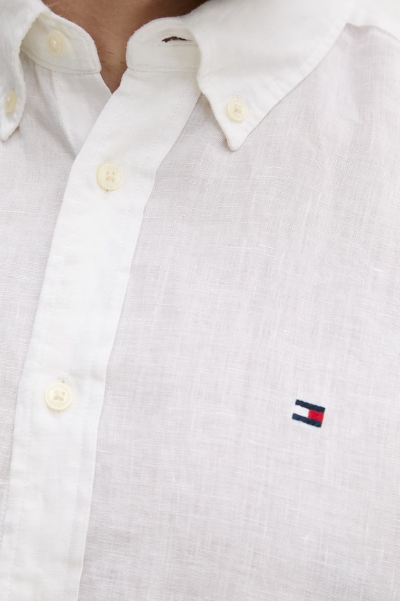 Tommy Hilfiger camicia da uomo in lino MW0MW41530 beige