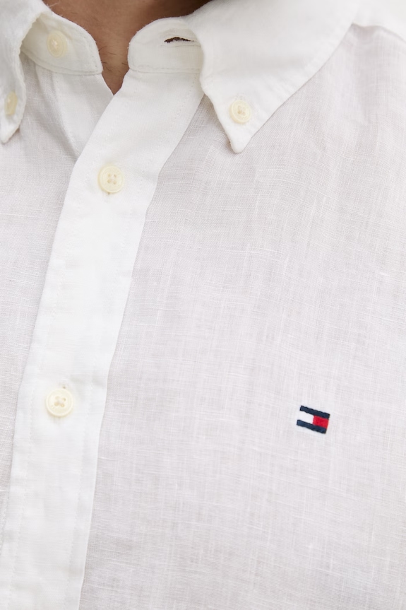 Tommy Hilfiger camicia da uomo in lino MW0MW41530 beige