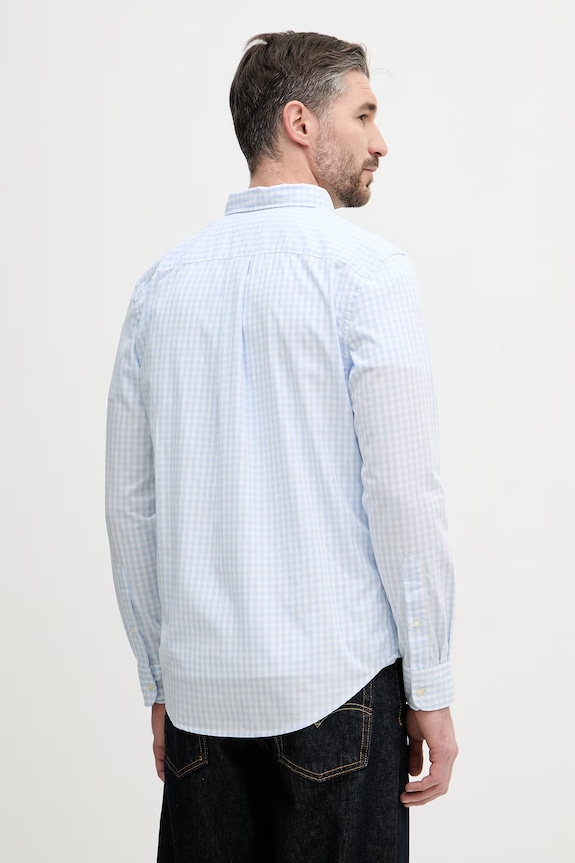 Abbigliamento Tommy Hilfiger camicia da uomo in cotone MW0MW42445 blu