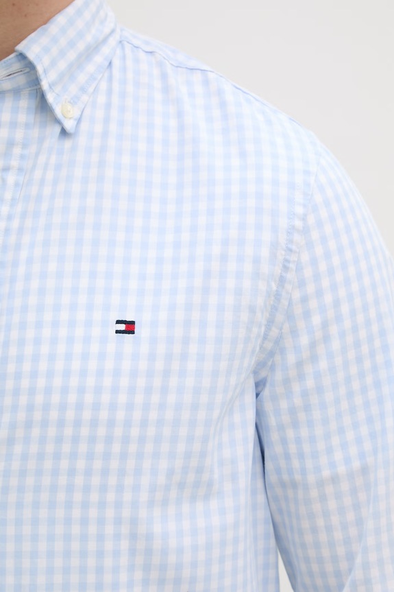 Tommy Hilfiger camicia da uomo in cotone MW0MW42445 blu