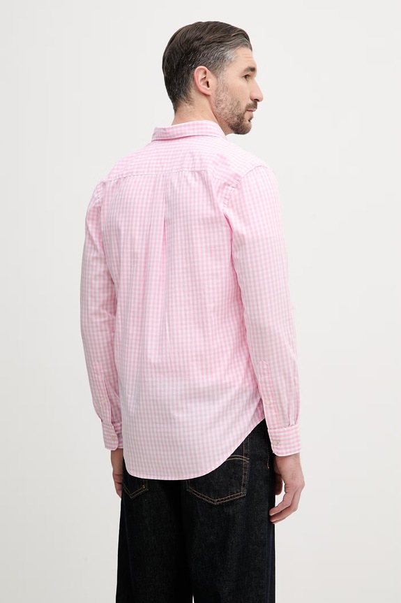 Abbigliamento Tommy Hilfiger Camicia da uomo in cotone MW0MW42445 rosa