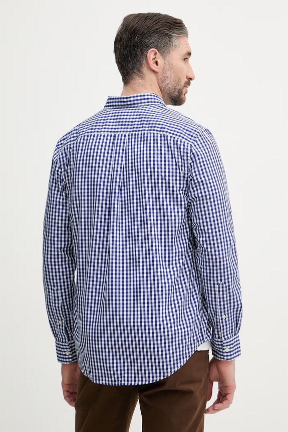 Abbigliamento Tommy Hilfiger camicia da uomo in cotone MW0MW42445 blu
