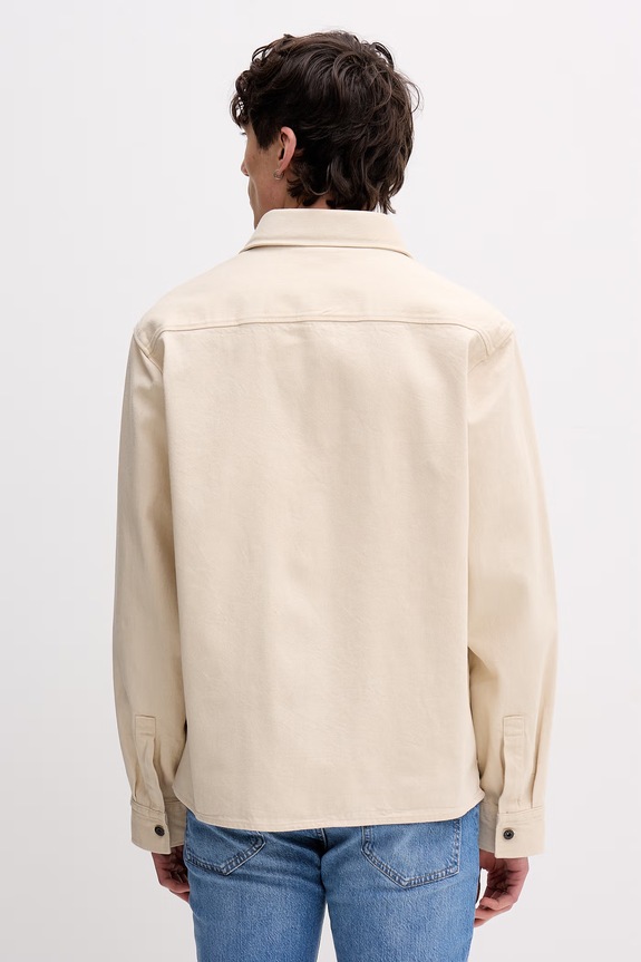 Odzież HUGO niebieska koszula męska jeansowa Ekynone 50560699 beżowy