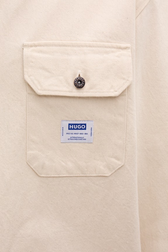 HUGO niebieska koszula męska jeansowa Ekynone 50560699 beżowy