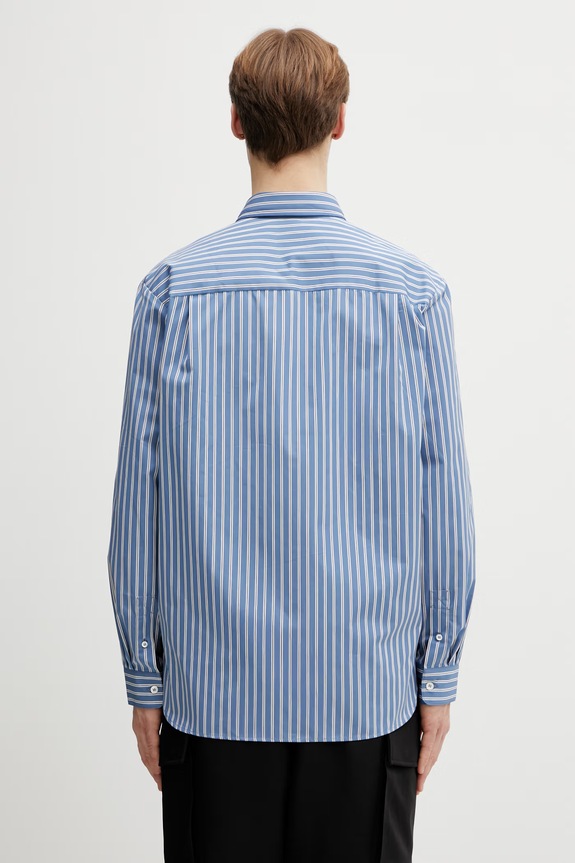 Clothing A.P.C. cotton shirt Malo Logo COHLH.H12553 blue