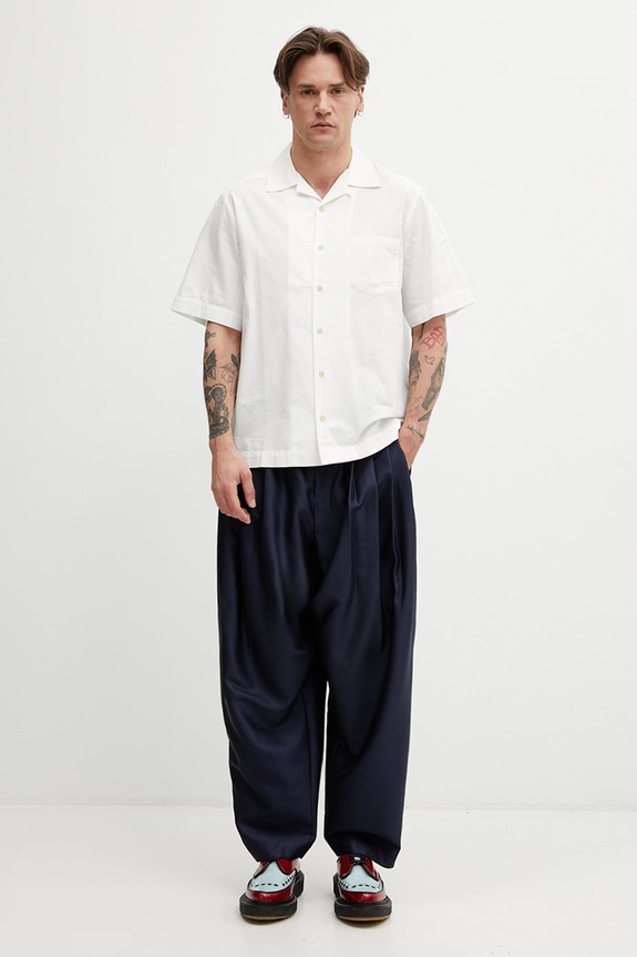 A.P.C. рубашка мужская с добавлением льна Chemise Manches Courtes COHNN.H12649 бежевый