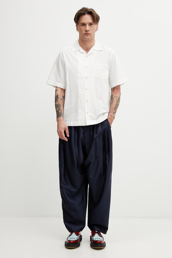 A.P.C. рубашка мужская с добавлением льна Chemise Manches Courtes COHNN.H12649 бежевый