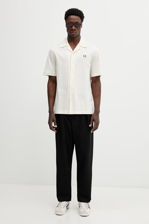 Fred Perry koszula bawełniana M1745 beżowy