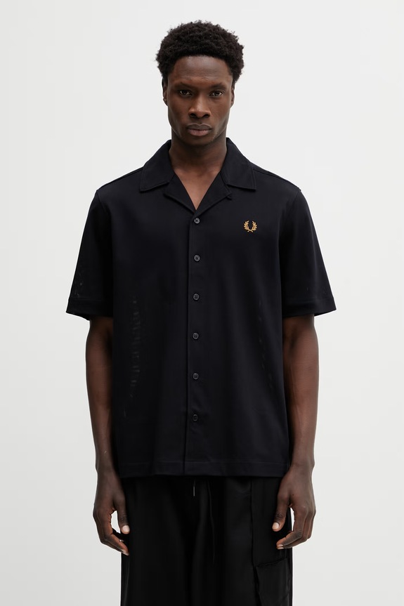Fred Perry cotton shirt cotton black M1745