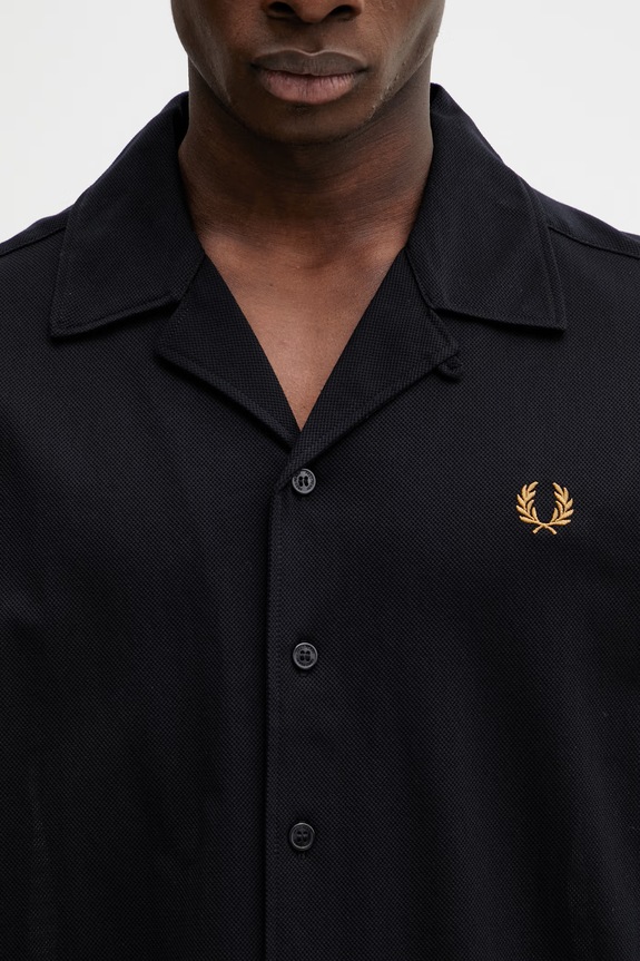 Fred Perry cotton shirt black M1745