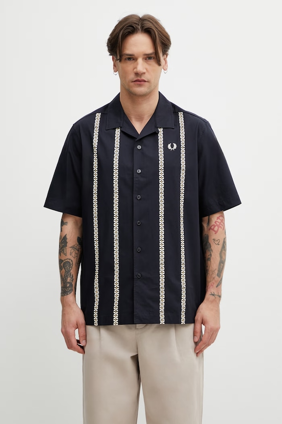 Fred Perry koszula bawełniana męska granatowy M2430