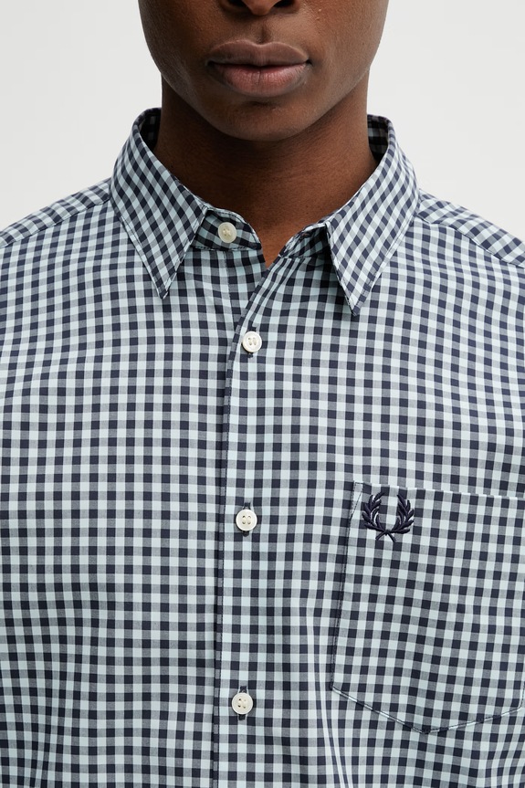Fred Perry cămașă din bumbac albastru M2435