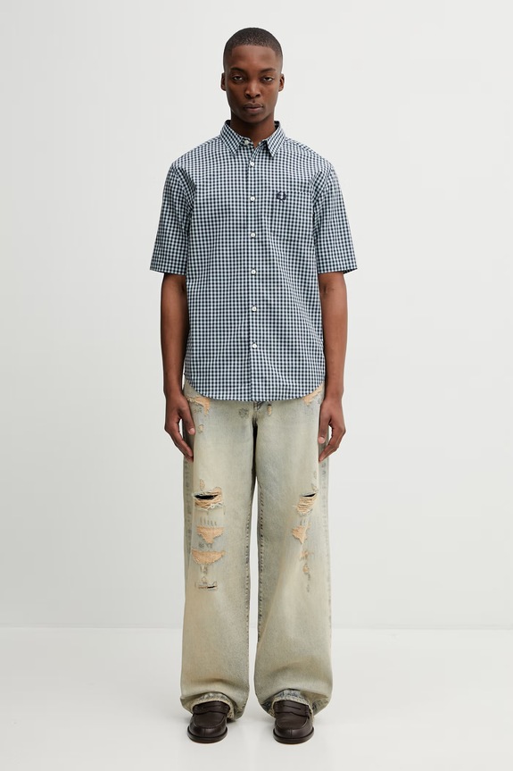 Fred Perry cămașă din bumbac M2435 albastru