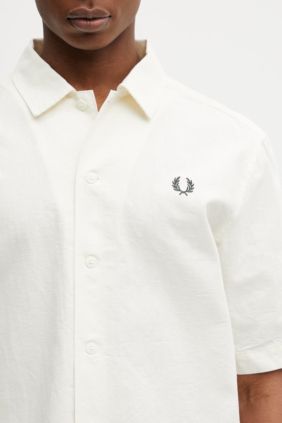 Bavlnená košeľa Fred Perry béžová M2445