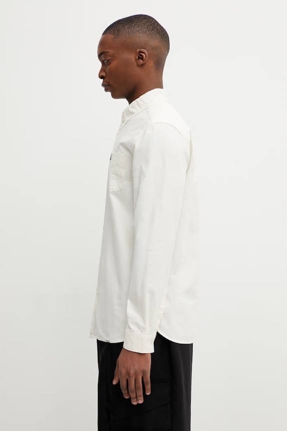Bavlnená košeľa Fred Perry M5516.13B béžová SS26