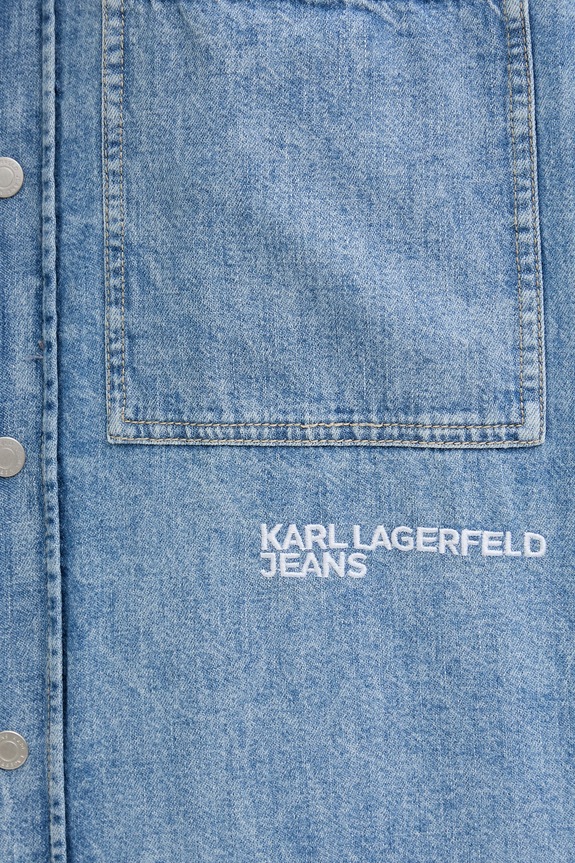 Karl Lagerfeld Jeans košeľa pánska bavlnená B2M16013 modrá
