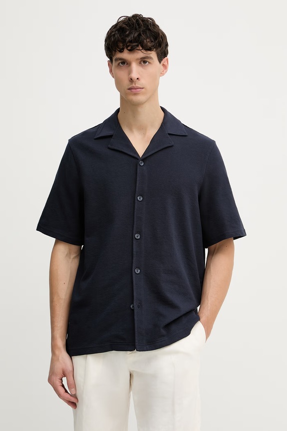 Guess cămașă pentru bărbați de bumbac bleumarin M6GP10.K3079