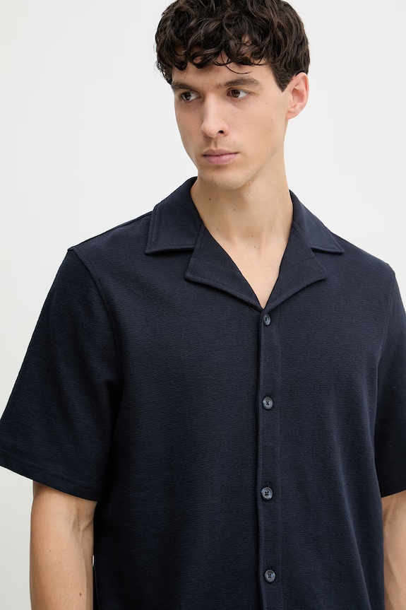 Guess cămașă pentru bărbați de bumbac bleumarin M6GP10.K3079