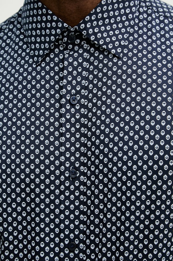 Košeľa Michael Kors CS64072KX7 tmavomodrá