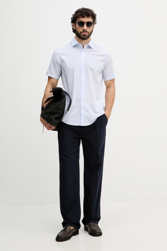 Gant koszula męska bawełniana 3260071 niebieski SS26