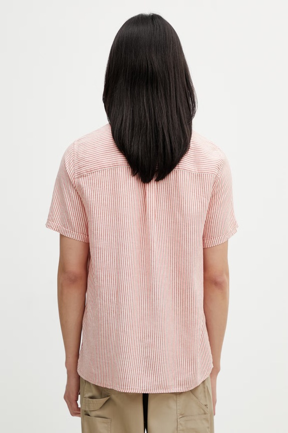 Oblečenie Barbour MSH5282RE51 košeľa s prímesou ľanu pánska MSH5282RE51 červená