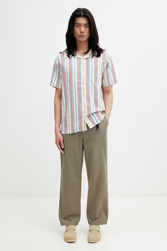 Barbour MSH5712WH11 košeľa s ľanom pánska MSH5712WH11 biela