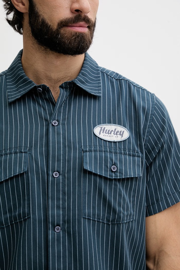 Hurley moška srajca HSP26MMVS08547 turkizna