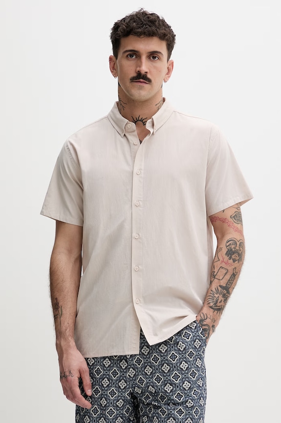 Hurley cămașă pentru bărbați, din bumbac bej MWVEU00005
