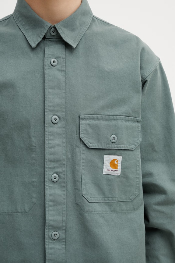 Carhartt WIP Reno Shirt Jac cămașă bumbăcească pentru bărbați verde I031447.3GDXX