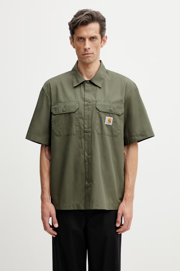 Carhartt WIP S/S Craft Shirt camicia da uomo verde I035232.11XX