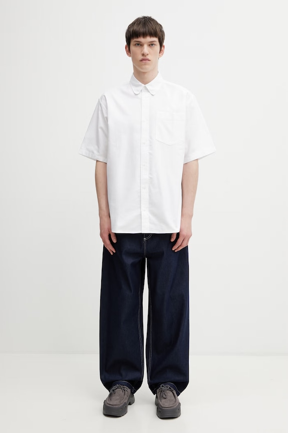 Carhartt WIP S/S Braxton Shirt сорочка бавовняна чоловіча I031454.0MGXX білий