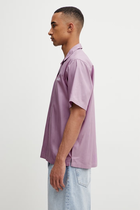 Carhartt WIP S/S Delray Shirt camicia con cotone da uomo I031465.3N7XX bianco SS26