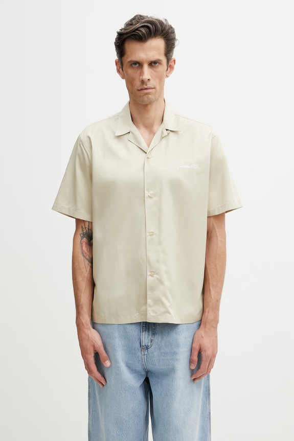Carhartt WIP S/S Delray Shirt Men's beige I031465.3M7XX