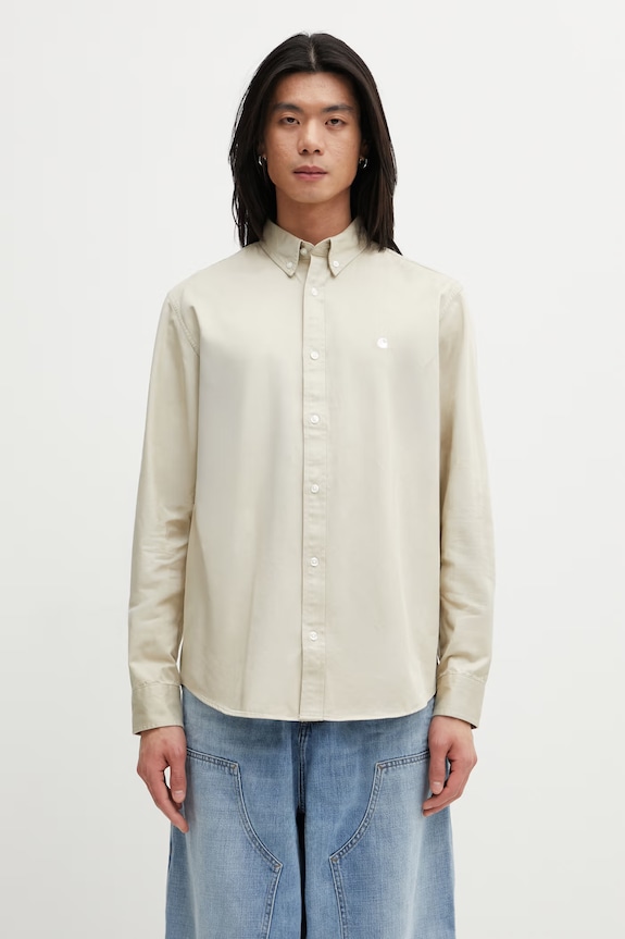 Carhartt WIP L/S Madison Shirt koszula bawełniana męska beżowy I023339.3M7XX