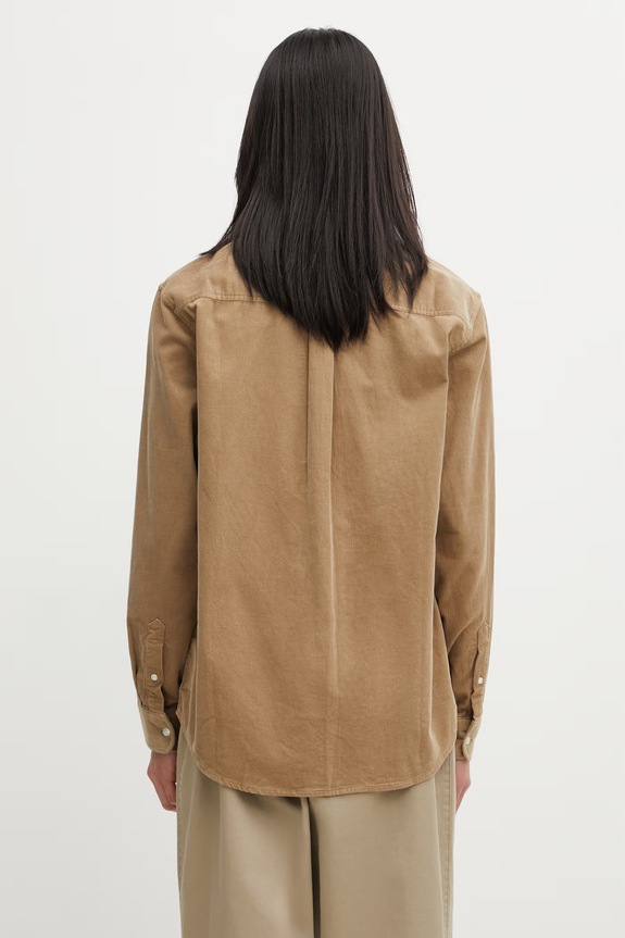 Дрехи Carhartt WIP L/S Madison Fine Cord Shirt риза от памук мъжка I030580.3MEXX зелен