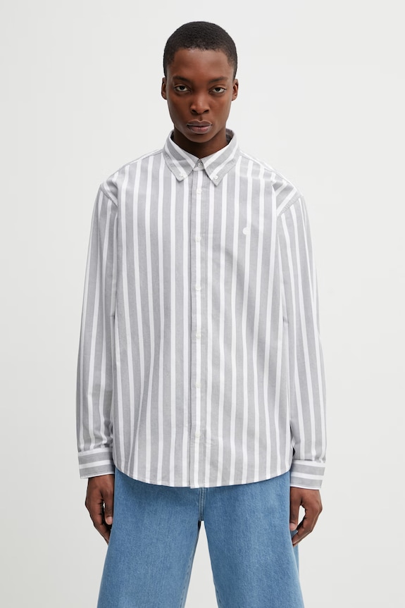 Carhartt WIP L/S Deven Shirt koszula damska bawełniana szary I036198.3JCXX