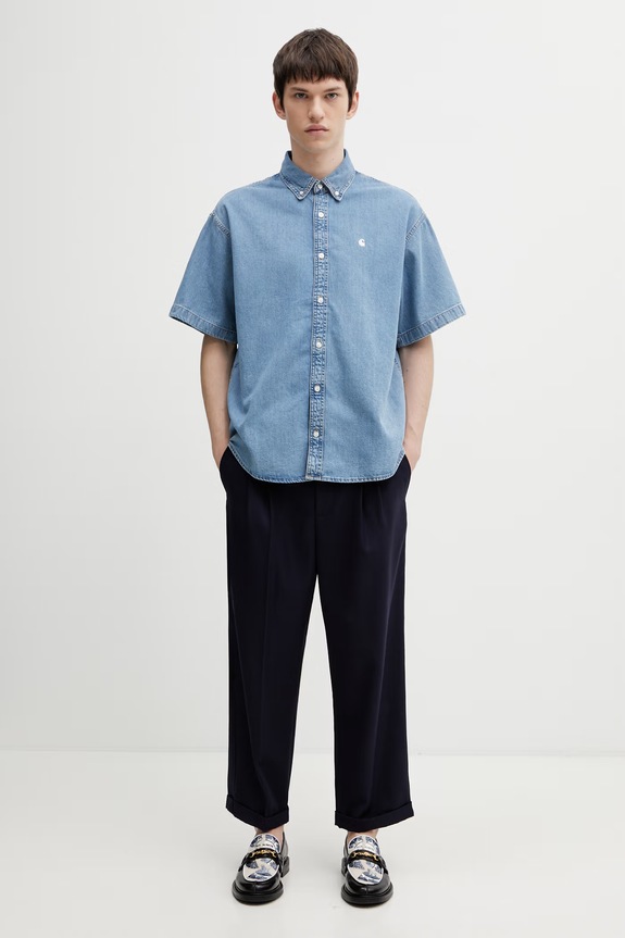 Carhartt WIP S/S Lucas Shirt сорочка джинсова чоловіча I034575.135 блакитний
