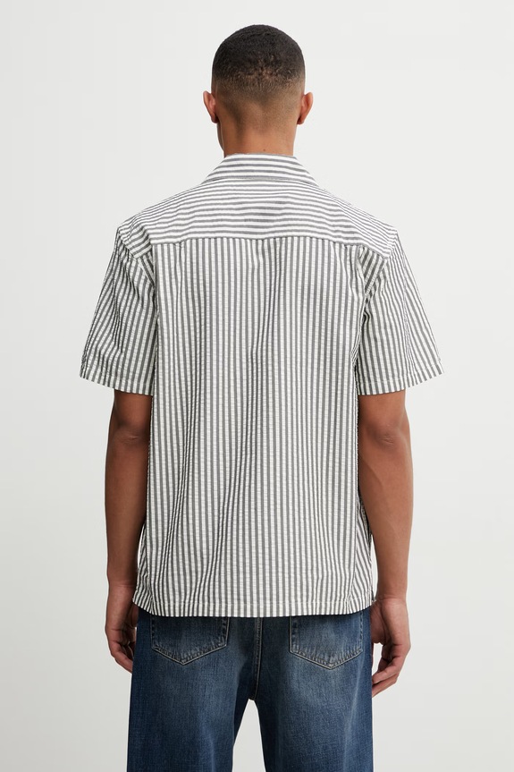 Clothing Carhartt WIP S/S Leavel Shirt cotton men's I036203.3K4XX gray