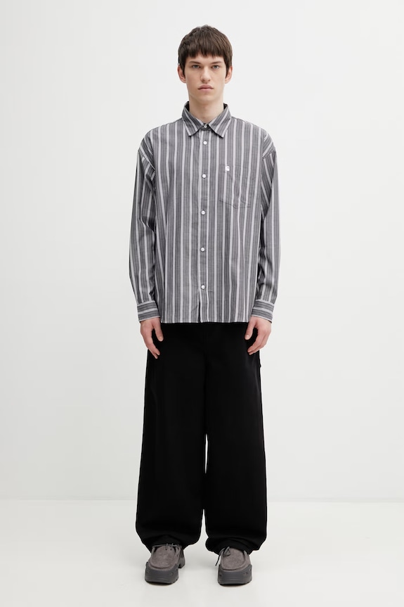Carhartt WIP L/S Beale Shirt сорочка бавовняна чоловіча I036201.3OBXX сірий