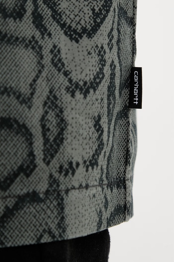 Carhartt WIP S/S Snake Camo Shirt in cotone da uomo I036275.3QAGD verde