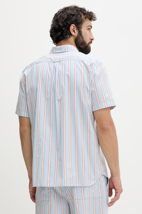 Odzież Lacoste koszula męska bawełniana CH2344 niebieski