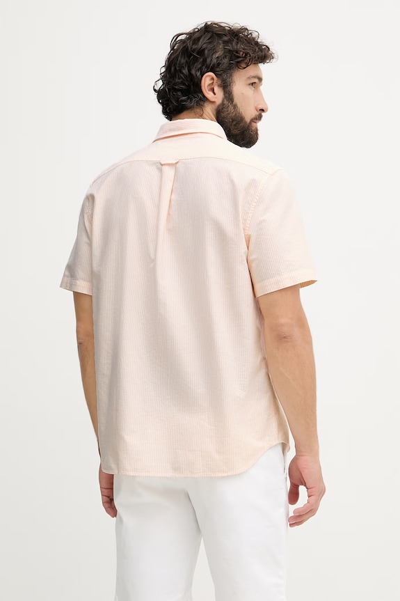 Odzież Lacoste koszula oxford męska bawełniana CH5624 różowy