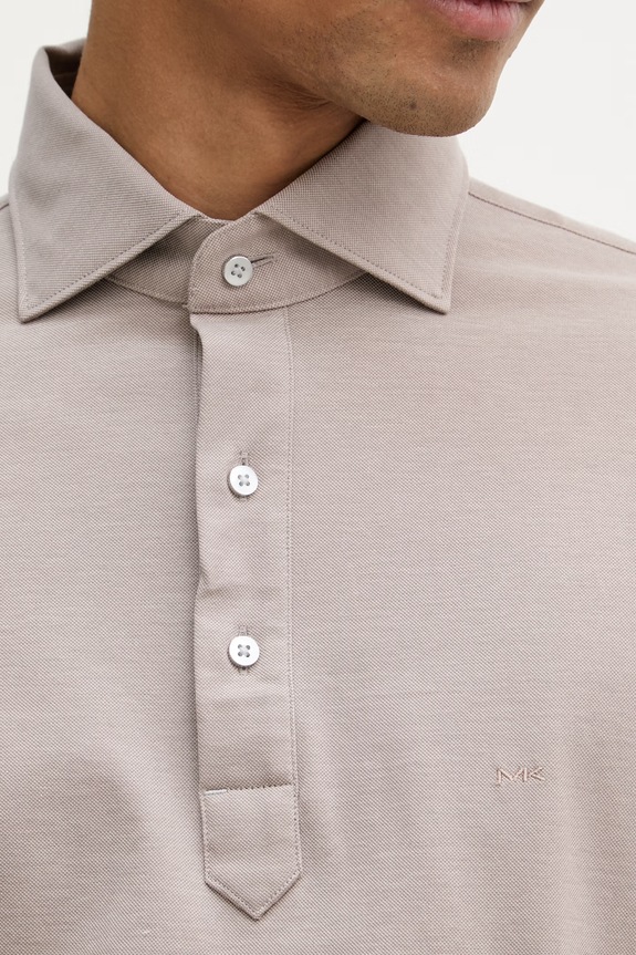 Michael Kors longsleeve męski bawełniany MK0DS01600 beżowy